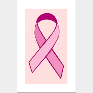 Breast Cancer Awareness Ribbon Posters and Art